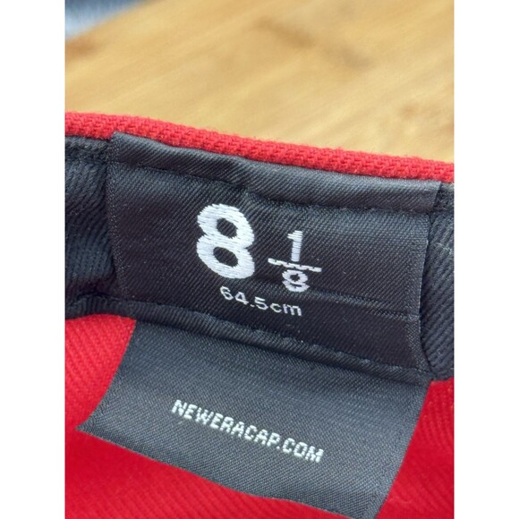 Houston Rockets Hat Cap Adult Fitted 8 1/8 Red NBA Plain Logo New Era Basketball - Picture 13 of 13